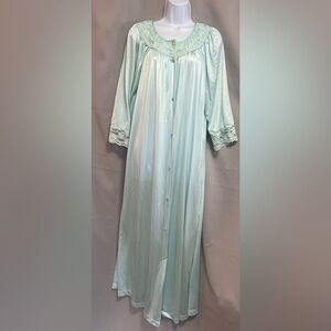 GILEAD VINTAGE‎ Lace Women Nightgown Robe Nylon Sz X-Large Green
